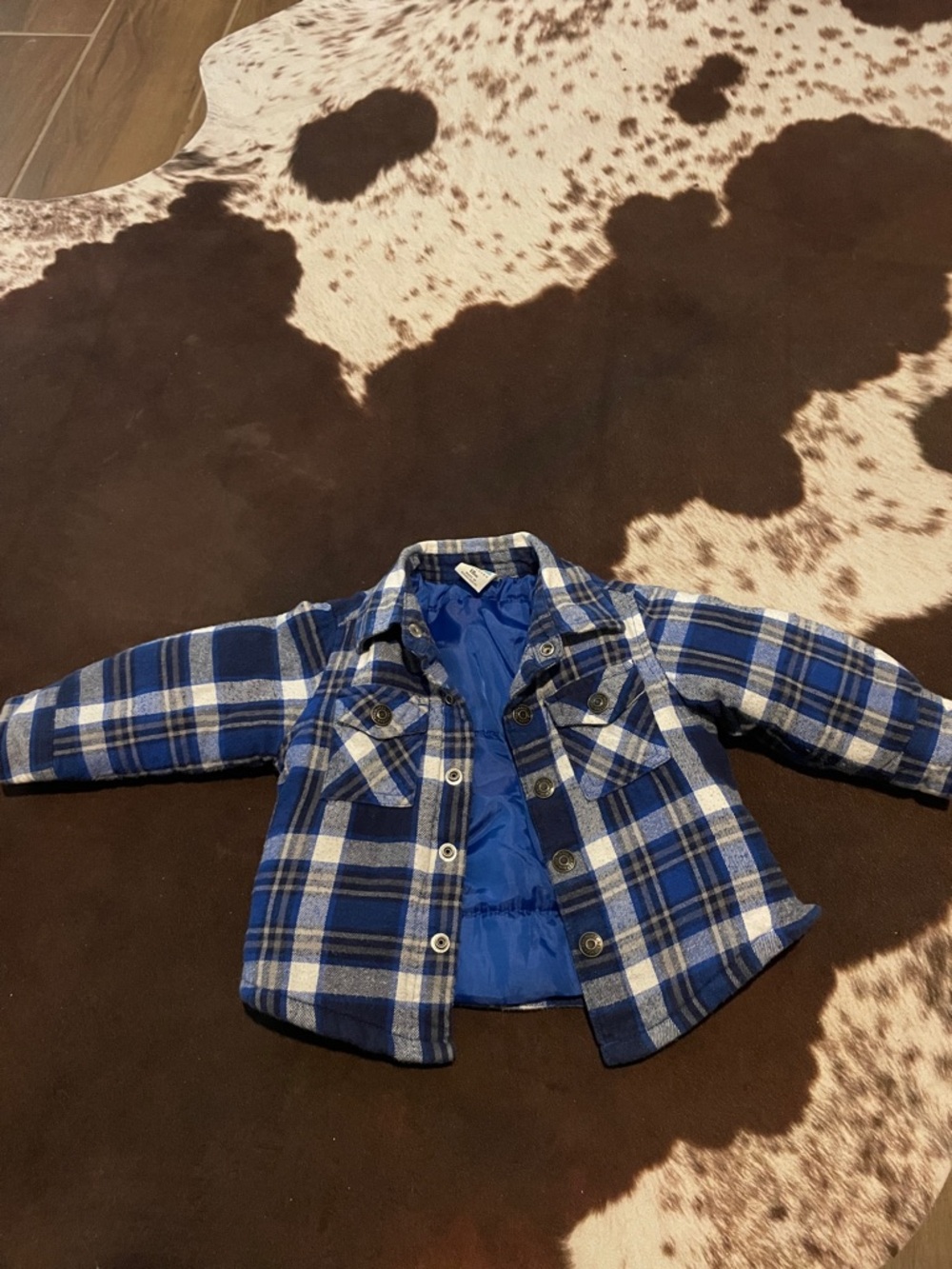 healthtex Blue Plaid Puffer-Lined Jacket